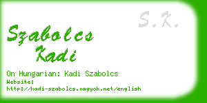 szabolcs kadi business card